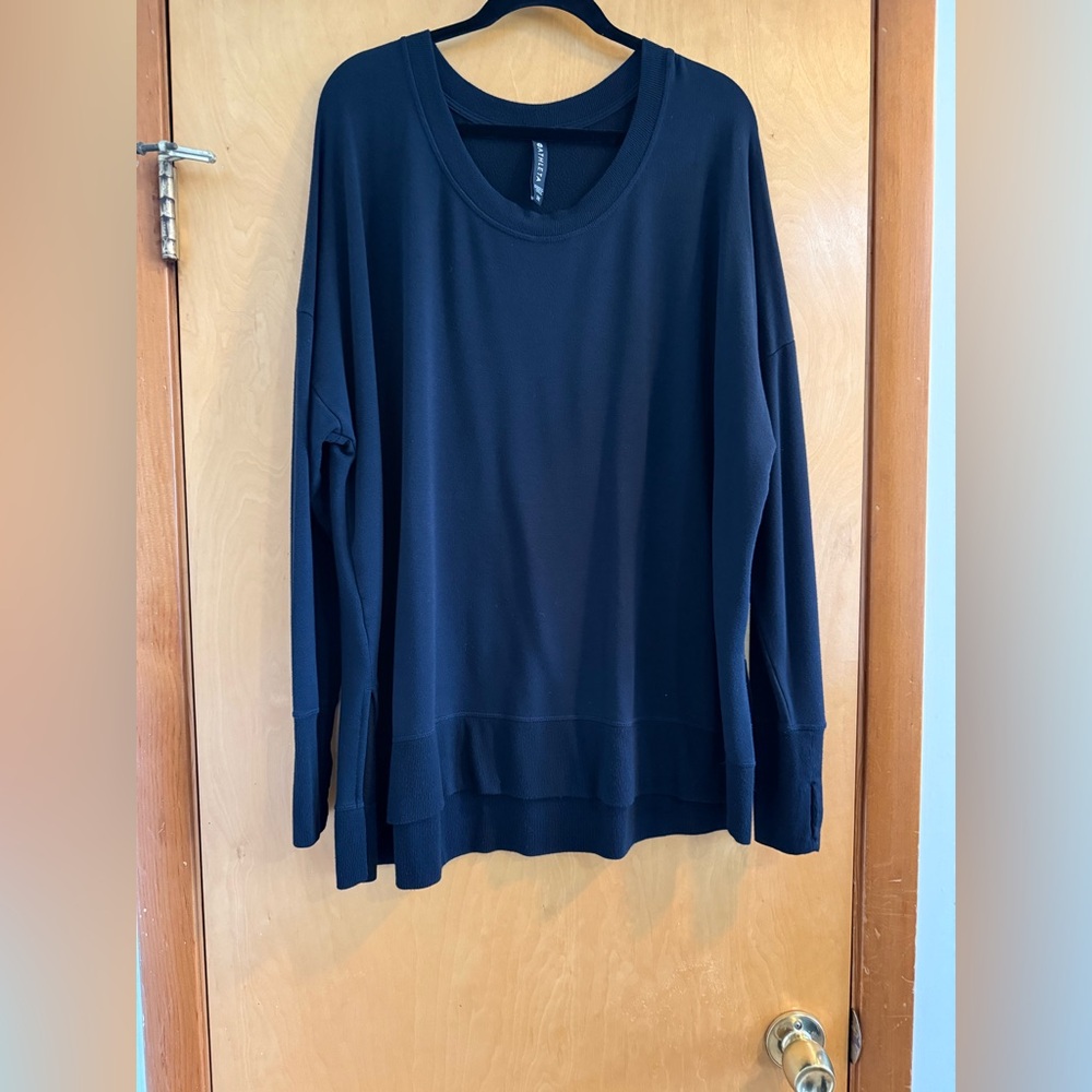 Athleta Coaster Luxe Recover Sweatshirt Black